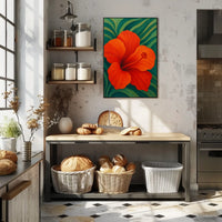 Tropical Hibiscus Flower Poster: Bold Modern Art
