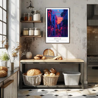 Seville Twilight Urban Escape Poster