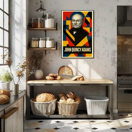 John Quincy Adams 6th President of the United States Abstract Pop Poster