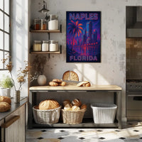 Naples, Florida Vibrant Cityscape Poster