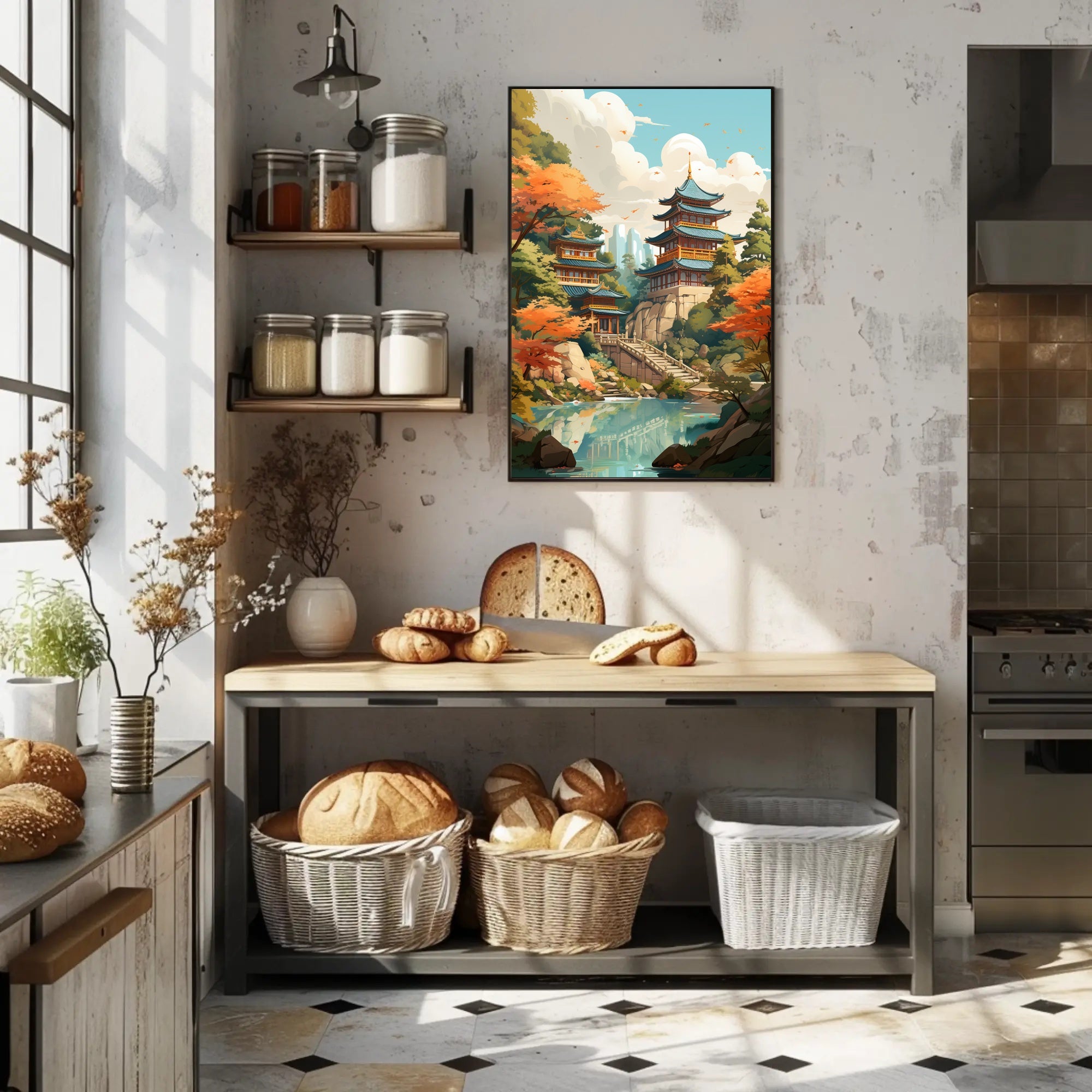 Tranquil Pagoda Retreat Poster