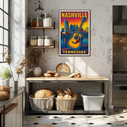 Nashville, Tennessee Music City Vibes Poster