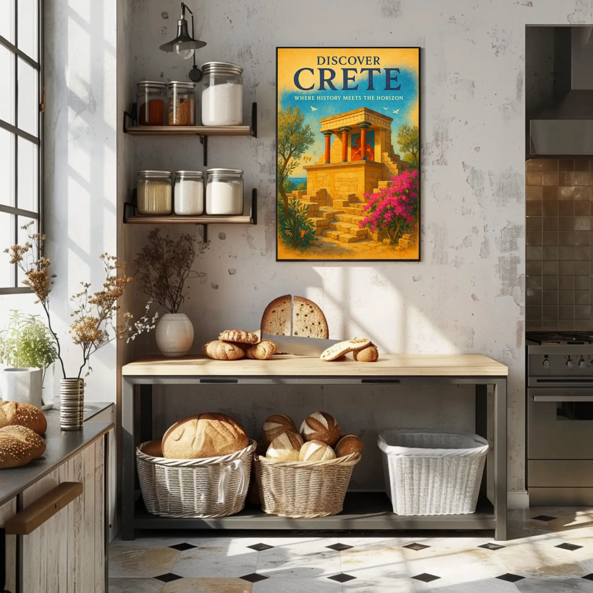 Crete Knossos Palace Travel Poster