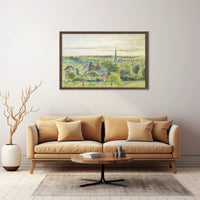 Serene European Village Scene in Artistic Poster
