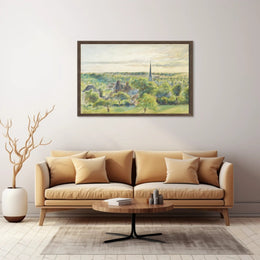 Serene European Village Scene in Artistic Poster