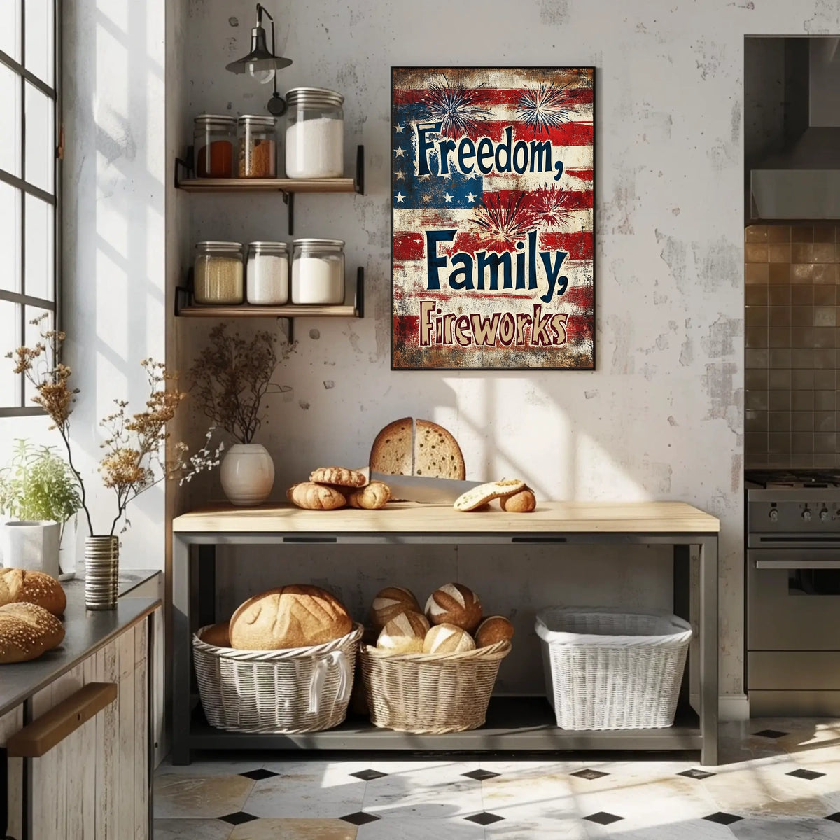 Freedom Family Fireworks Poster