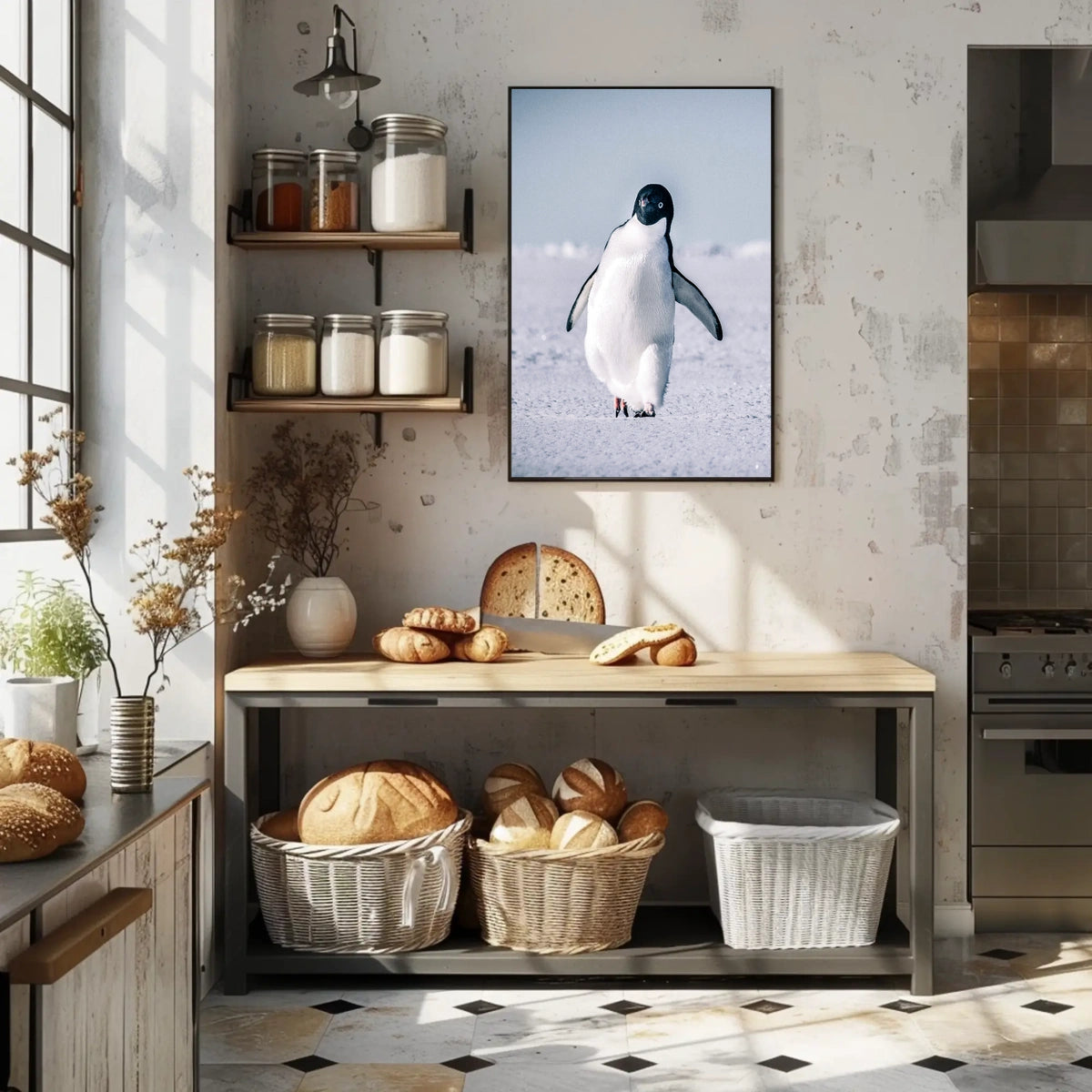 Penguin On Ice Poster