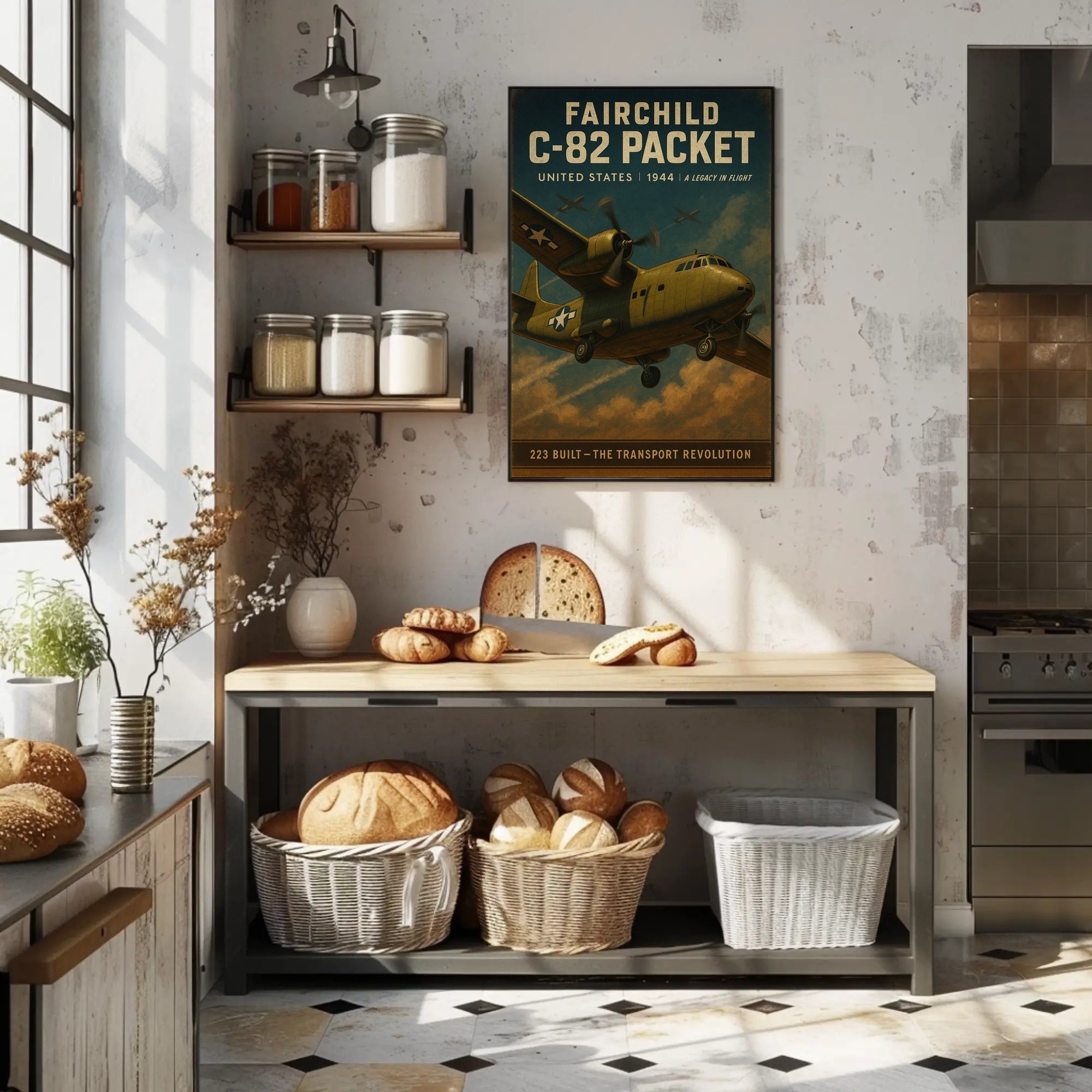 Fairchild C 82 Packet Vintage Poster Print