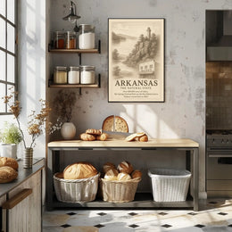 Arkansas Heritage Vintage Landscape National Park Poster