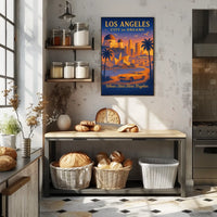 City of Dreams: Los Angeles Vintage Travel Poster