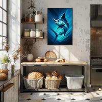 Geometric Marlin Poster PosterGoat