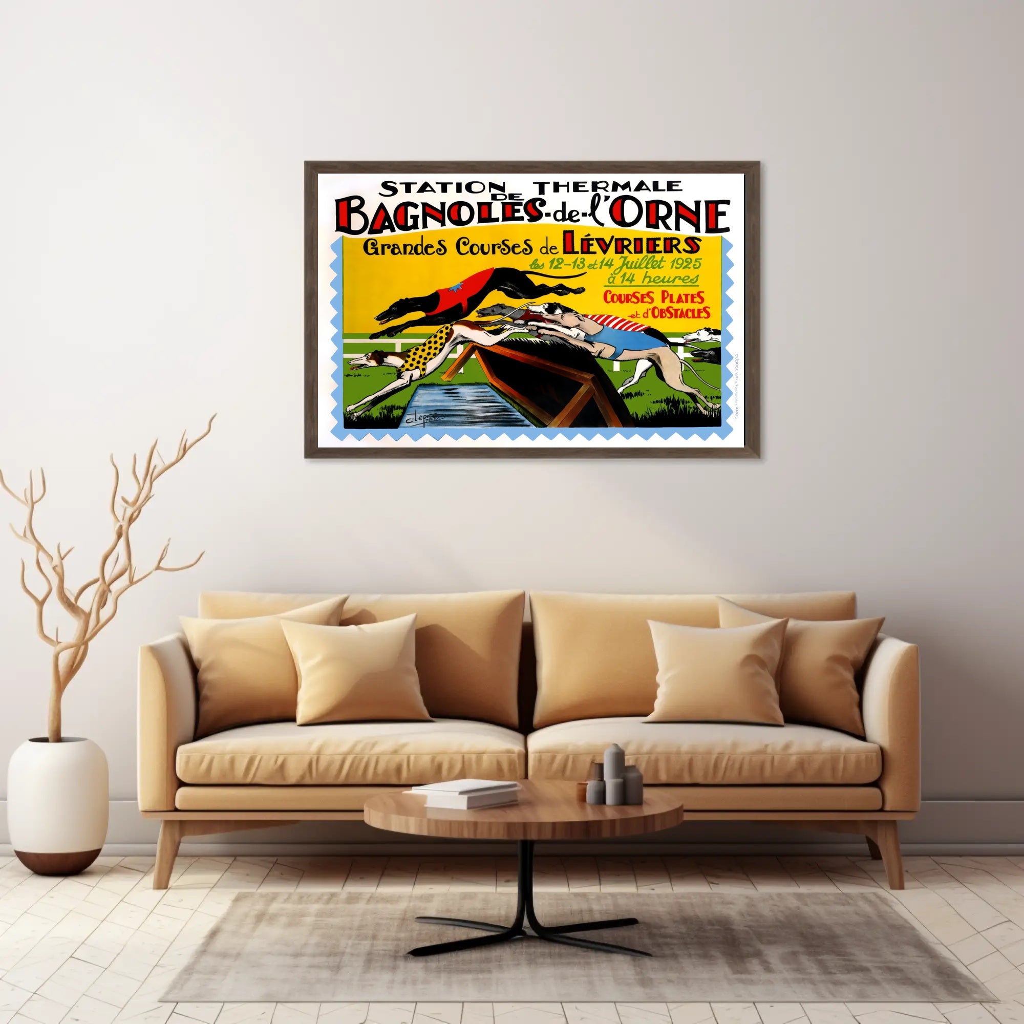 Greyhound Racing Bagnoles-de-l'Orne 1925 Sports Poster PosterGoat