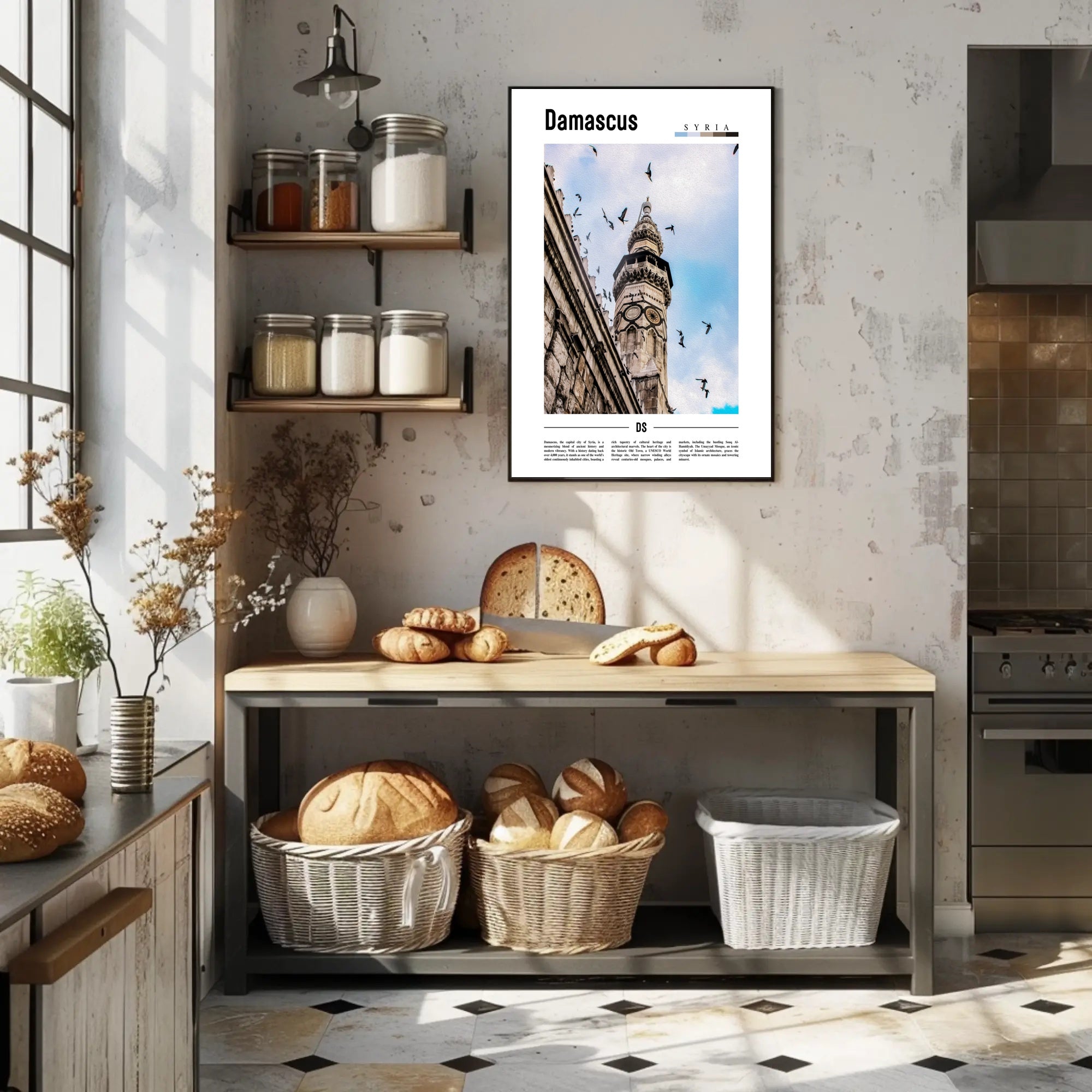 Damascus Heritage Architectural Poster - Cultural or Heritage Poster PosterGoat