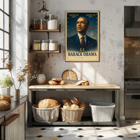 Barack Obama Stylized Portrait Historical or Presidential Poster