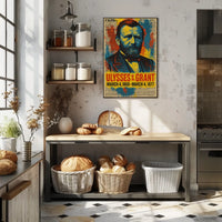 Ulysses S. Grant 18th President of the United States Street Art Mashup Poster