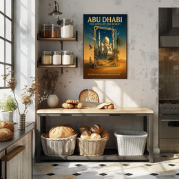 Abu Dhabi's Jewel Architectural Serenity Travel Poster