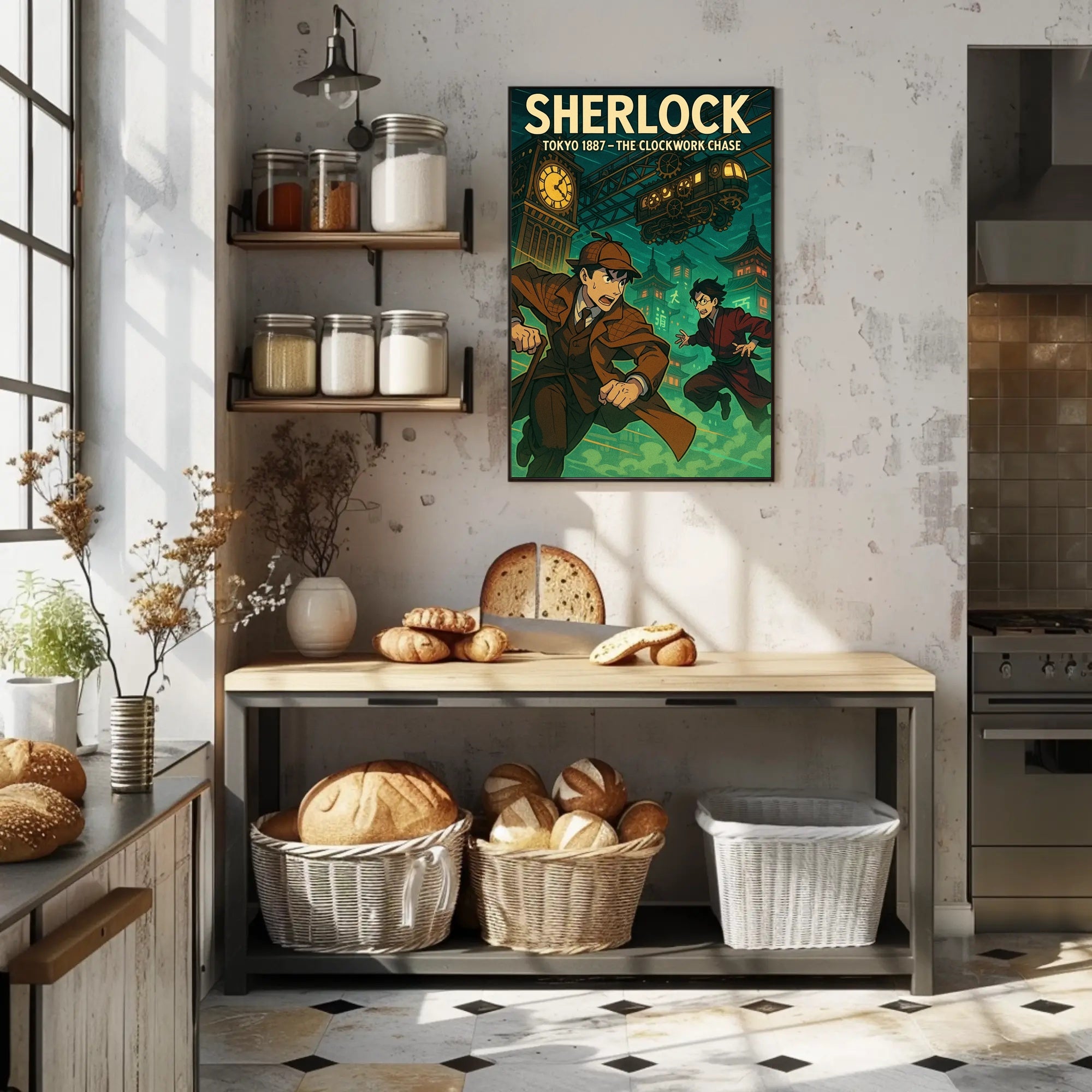 Sherlock: Tokyo 1887 Steampunk Adventure Poster
