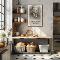 Donald Trump 47th President Iconic Patriotic Portrait Scenic Leadership Bold American Heritage Decor Gift Poster