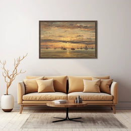 Serene Sunset Seascape Classic Artistic Poster