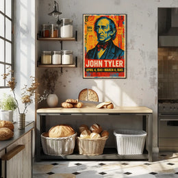 John Tyler 10th President of the United States Street Art Mashup Poster