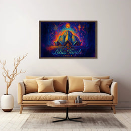 Lotus Temple India Travel Poster Art Print
