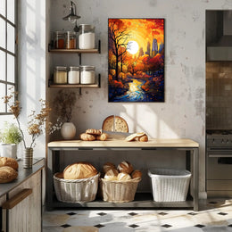 Autumnal Cityscape Poster