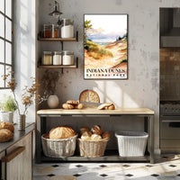 Indiana Dunes Watercolor Wall Art Poster