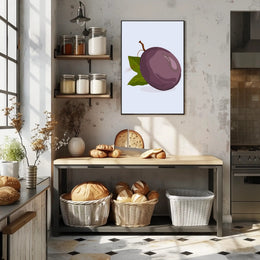Plum Illustration Poster