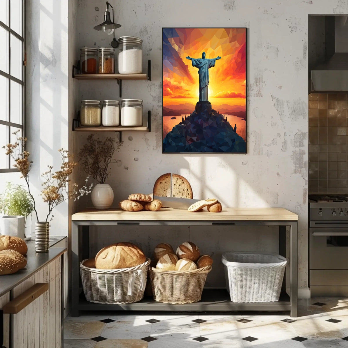 Christ the Redeemer at Sunset: Stunning Travel Poster