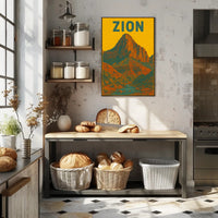 Zion National Park Vintage Travel Poster Print