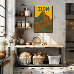 Zion National Park Vintage Travel Poster Print