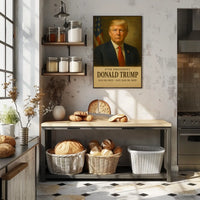 Donald Trump Silent Sentinel Patriotism Cinematic Realism Iconic American Portrait Leadership Legacy Bold Vision Poster