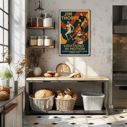 Lightning in Motion Jim Thorpe Poster