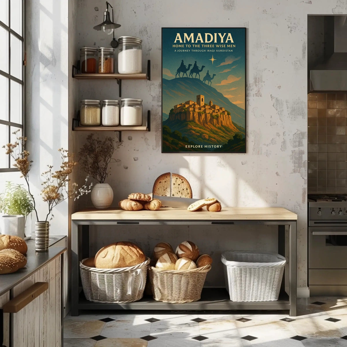 Amadiya Home to the Three Wise Men Poster