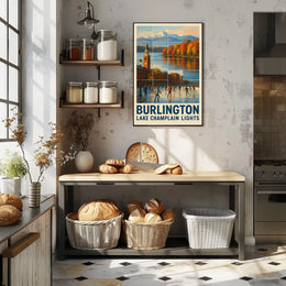Burlington Lake Champlain Lights Poster