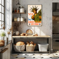 Vintage Statue of Liberty Propaganda Print Political or Propaganda Poster
