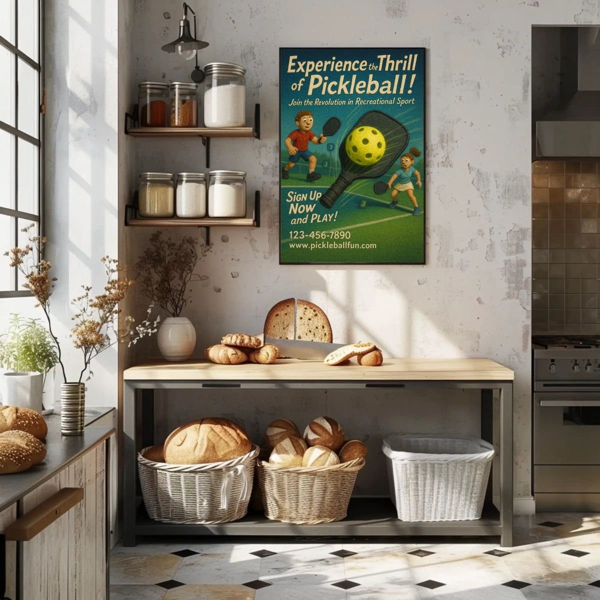 Experience the Thrill of Pickleball Poster
