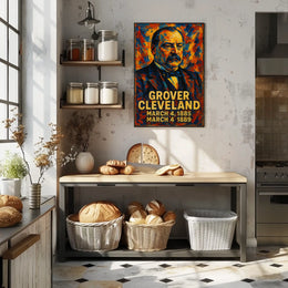 Grover Cleveland 22nd President of the United States Glitch Hop Art Poster