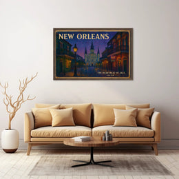 New Orleans Jazz Travel Poster Wall Art