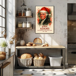 John Adams Watercolor Art Print, Historical or Presidential Poster