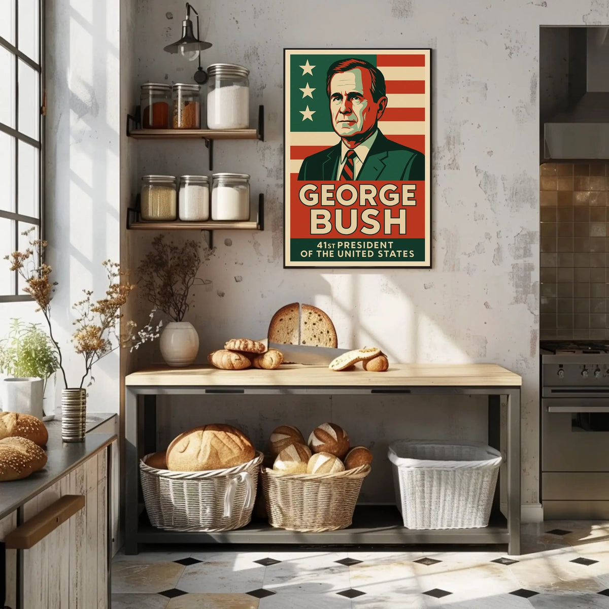 George Bush 41st President Realism Patriot Poster
