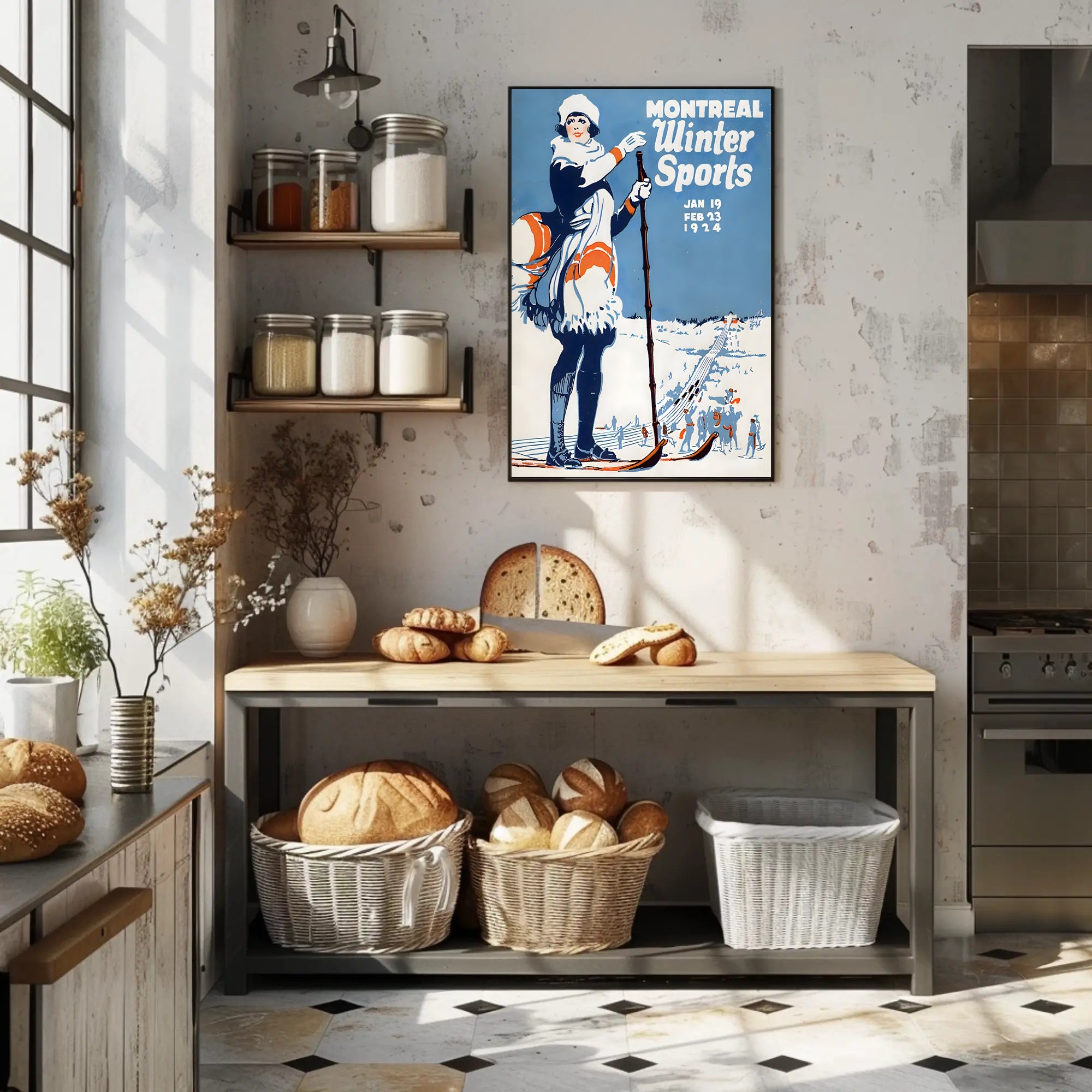 Montreal Winter Sports Vintage 1920s Sports Poster PosterGoat