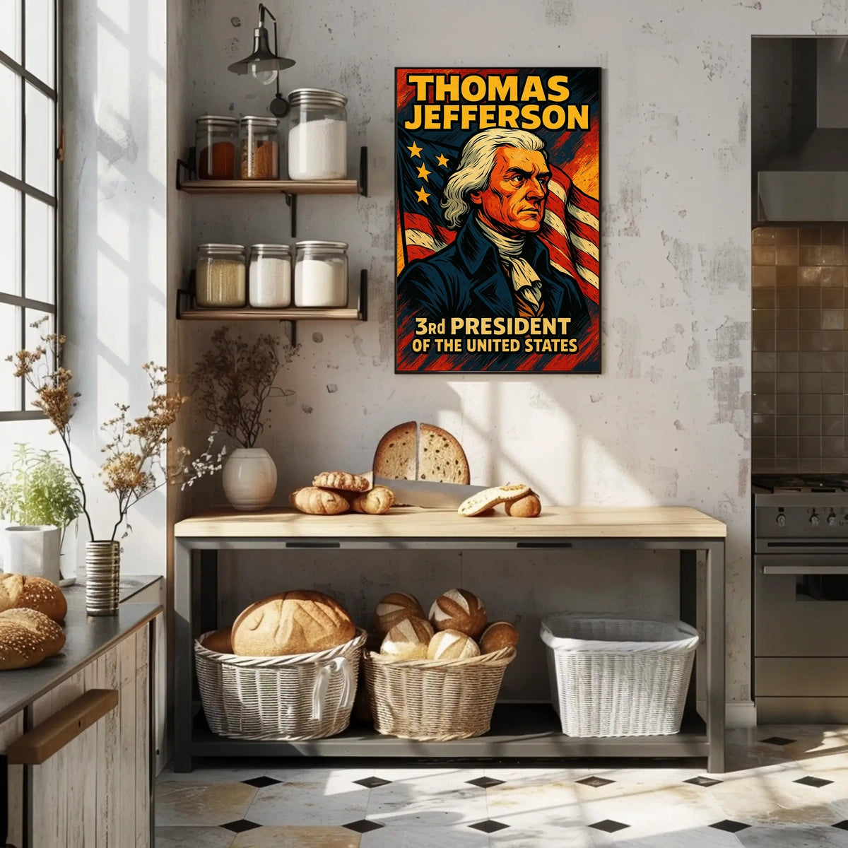 Thomas Jefferson Third President Poster Wall Art Decor