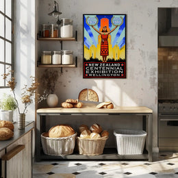 New Zealand Centennial Art Deco Cultural or Heritage Poster
