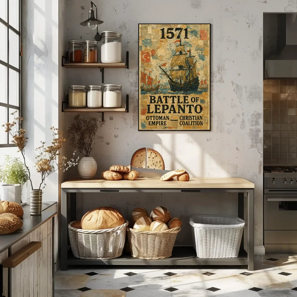 Battle of Lepanto Historical Naval Conflict Art Poster