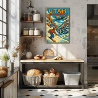 Fly to Utah Ski Resorts Poster