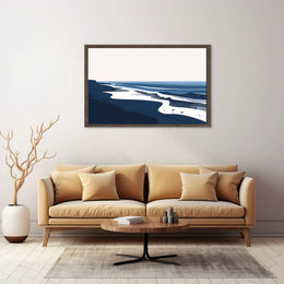 Serene Coastal Abstract: Modern Beach Art Poster