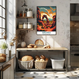 Delicate Arch Vibrant National Park Poster