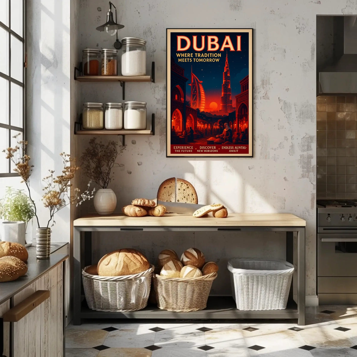 Dubai Poster Where Tradition Meets Tomorrow Home Wall Art