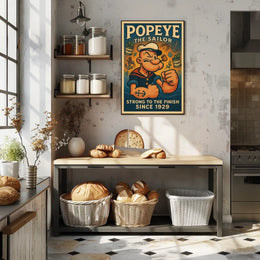 Popeye The Sailor Retro Poster Vintage Cartoon Print